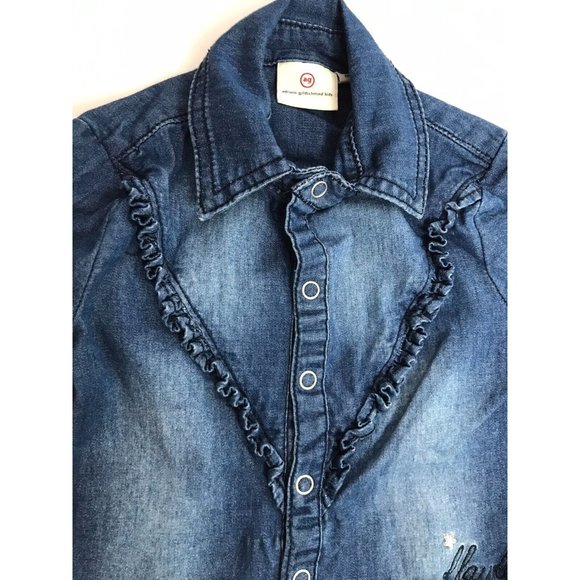 Adriano Goldschmied Baby 12 Months Blue Long Sleeve Shirt Top - Picture 3 of 7